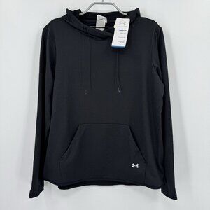 Under Armour Cold Gear Pullover Hoodie Sweatshirt XS Women's Black Fleece Lined